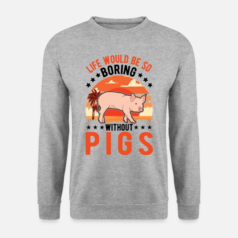 Pig Gift Farmer Pig - Unisex Sweatshirt - salt & pepper