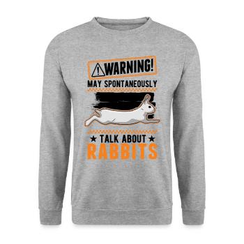 Lapin lapin lapin lapin - Sweat-shirt Unisexe - gris chiné - Devant - Alina (178cm) & Michal (187cm)