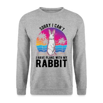 Lapin lapin lapin lapin - Sweat-shirt Unisexe - gris chiné - Devant - Alina (178cm) & Michal (187cm)