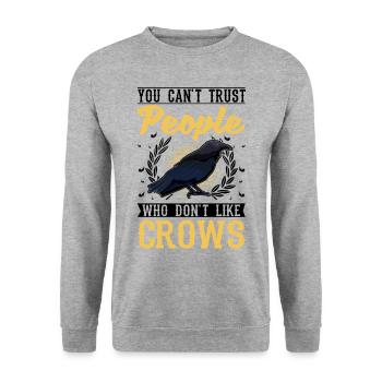 Crow Raven Raven Crow Crow Crow Keeping Crow Breeder - Unisex Sweatshirt - salt & pepper - Front - Alina (178cm) & Michal (187cm)
