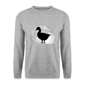 Geese Moon Goose breeder Goose goose - Unisex Sweatshirt - salt & pepper - Front - Alina (178cm) & Michal (187cm)