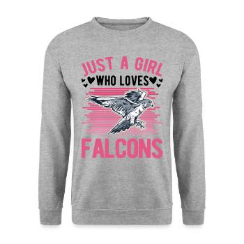 Falconry Girl Falconer Falconry Falconry - Unisex Sweatshirt - salt & pepper - Front - Alina (178cm) & Michal (187cm)