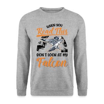 Falke Falkner Kestrel Falconry Falkner - Unisex Sweatshirt - salt & pepper - Front - Alina (178cm) & Michal (187cm)