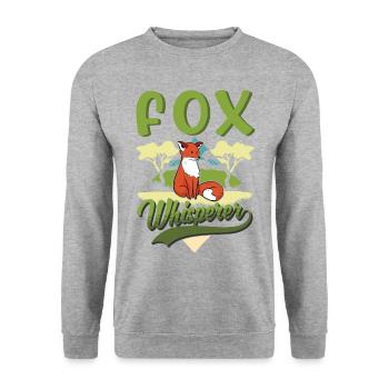 Fox Whisperer Red Fox Fox Whisperer - Unisex Sweatshirt - salt & pepper - Front - Alina (178cm) & Michal (187cm)