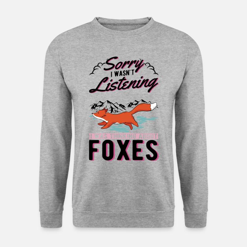 Fuchs Geschenk Rotfuchs - Unisex Pullover - Weißgrau meliert