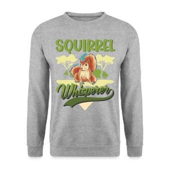 Squirrel Whisperer - Unisex Sweatshirt - salt & pepper - Front - Alina (178cm) & Michal (187cm)