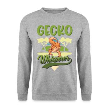 Gecko Whisperer Gecko Whisperer Leopard Gecko - Unisex Sweatshirt - salt & pepper - Front - Alina (178cm) & Michal (187cm)