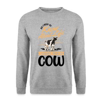 Vache Éleveurs de bovins Éleveurs Vaches Éleveur - Sweat-shirt Unisexe - gris chiné - Devant - Alina (178cm) & Michal (187cm)