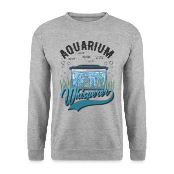 Aquarium Whisperer Aquaristics Aquarist Aquarist - Unisex Sweatshirt - salt & pepper - Front - Alina (178cm) & Michal (187cm)