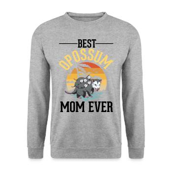 Meilleur Marsupial Possum Mama - Sweat-shirt Unisexe - gris chiné - Devant - Alina (178cm) & Michal (187cm)