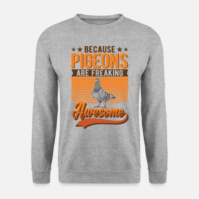 Tauben Taubenzucht Taubenzüchter - Unisex Pullover - Weißgrau meliert