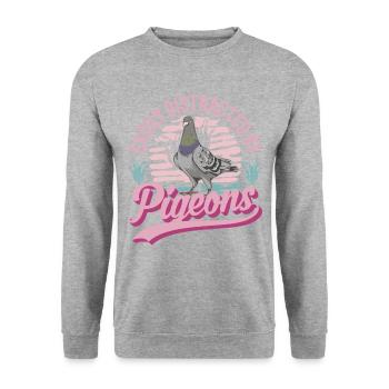 Pigeon pigeon fancier city pigeon carrier pigeon - Unisex Sweatshirt - salt & pepper - Front - Alina (178cm) & Michal (187cm)