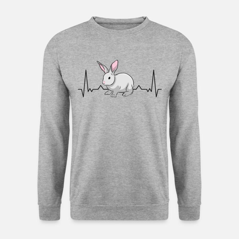 Rabbit Heartbeat Bunny - Unisex Sweatshirt - salt & pepper