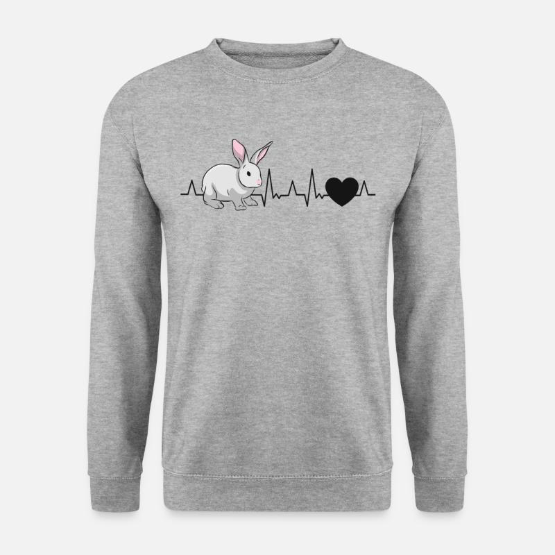 Rabbit Heartbeat Rabbit - Unisex Sweatshirt - salt & pepper