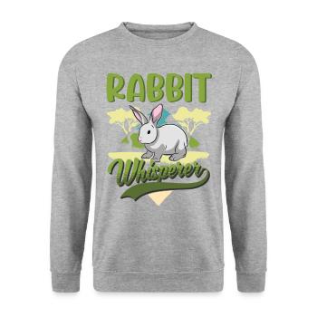 Rabbit Whisperer Rabbit Whisperer - Unisex Sweatshirt - salt & pepper - Front - Alina (178cm) & Michal (187cm)