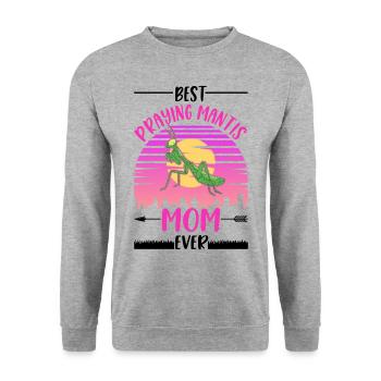 Beste Gottesanbeterin Mama - Unisex Pullover - Weißgrau meliert - Vorne - Alina (178cm) & Michal (187cm)