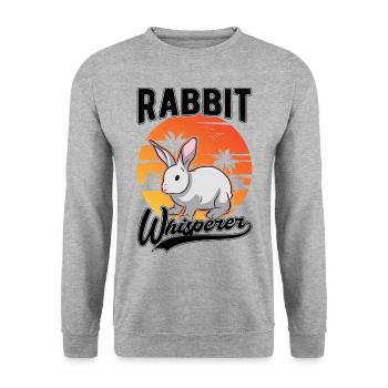 Rabbit Whisperer Rabbit Whisperer - Unisex Sweatshirt - salt & pepper - Front - Alina (178cm) & Michal (187cm)