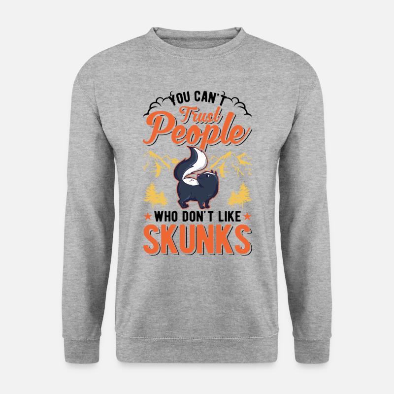 Stinktier Liebhaber - Unisex Pullover - Weißgrau meliert