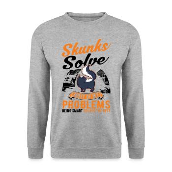 Skunk Lover - Unisex Sweatshirt - salt & pepper - Front - Alina (178cm) & Michal (187cm)