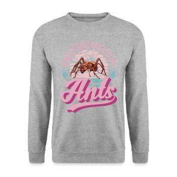 Ants Ant Farm Anthill Fire Ants - Unisex Sweatshirt - salt & pepper - Front - Alina (178cm) & Michal (187cm)