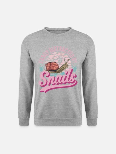 Snail Gift Vineyard Snail - Unisex Sweatshirt - salt & pepper