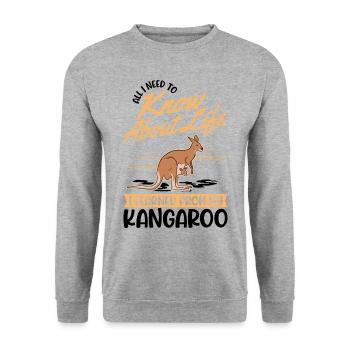Kangourou Australie Kangourou australien - Sweat-shirt Unisexe - gris chiné - Devant - Alina (178cm) & Michal (187cm)