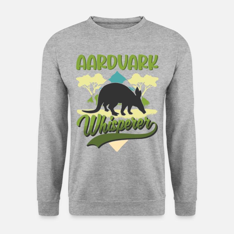 Erdferkel Flüsterer Aardvark Whisperer - Sweat-shirt Unisexe - gris chiné