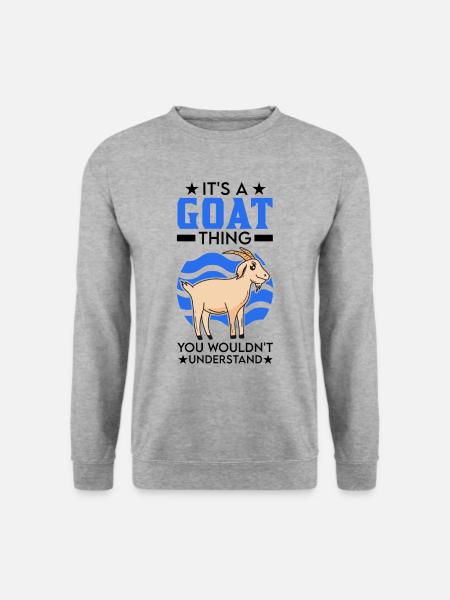 Das ist so ein Ziegen Ding Ziegenhirte - Unisex Pullover - Weißgrau meliert