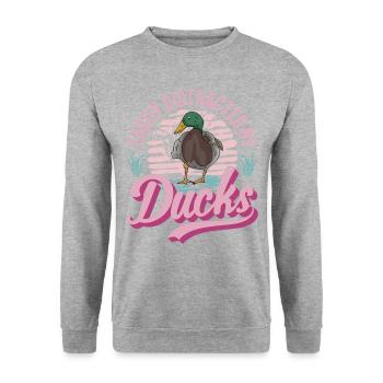 Ducks Gift Duck Breeders - Unisex Sweatshirt - salt & pepper - Front - Alina (178cm) & Michal (187cm)