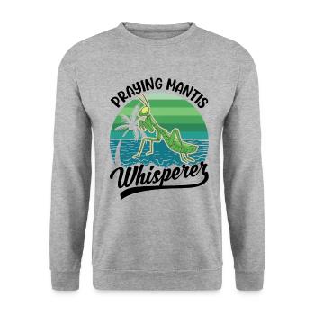 Praying mantis whisperer Mantis Mantis Mantis Mantis - Unisex Sweatshirt - salt & pepper - Front - Alina (178cm) & Michal (187cm)