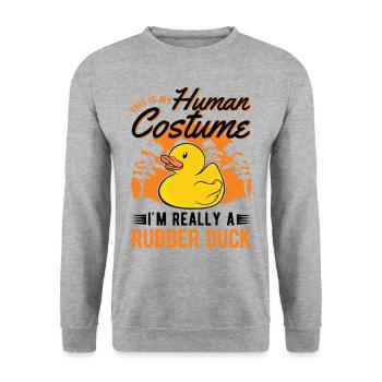 Rubber Duck Halloween Rubber Duck Rubber Duck - Unisex Sweatshirt - salt & pepper - Front - Alina (178cm) & Michal (187cm)