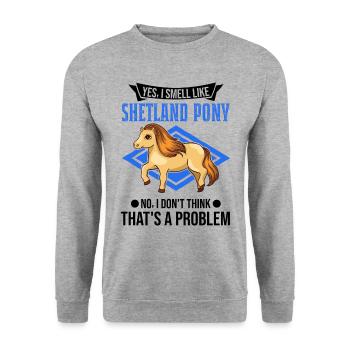 Shetland Pony Odeur Cadeau Shetty - Sweat-shirt Unisexe - gris chiné - Devant - Alina (178cm) & Michal (187cm)