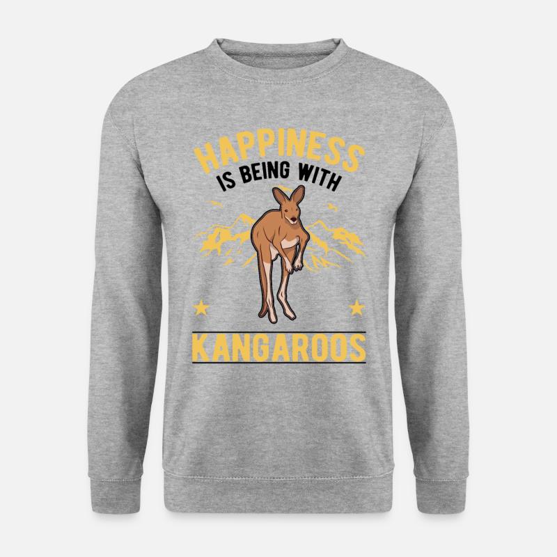 Kangaroo Luck Australian Kangaroo - Unisex Sweatshirt - salt & pepper