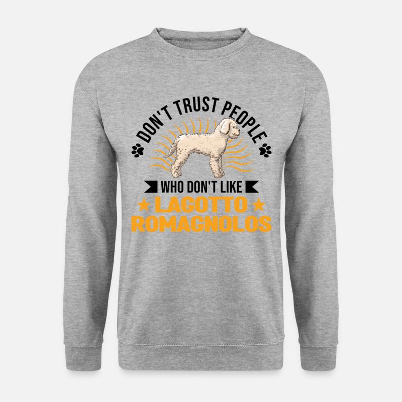 Lagotto Romagnolo Wasserhund - Unisex Pullover - Weißgrau meliert