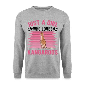 Kangourou australien Kangourou - Sweat-shirt Unisexe - gris chiné - Devant - Alina (178cm) & Michal (187cm)