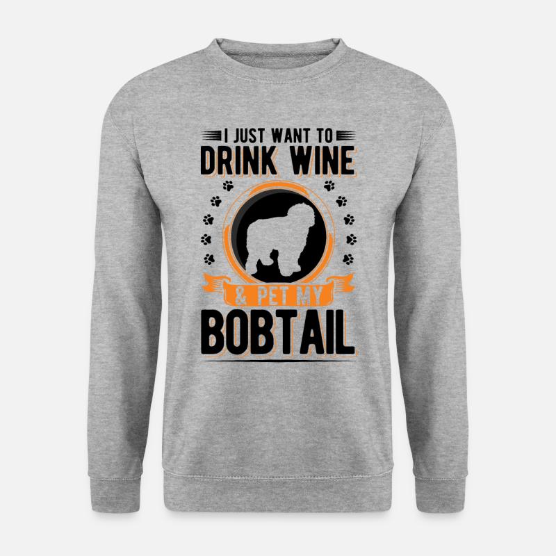 Bobtail and wine - Unisex Sweatshirt - salt & pepper