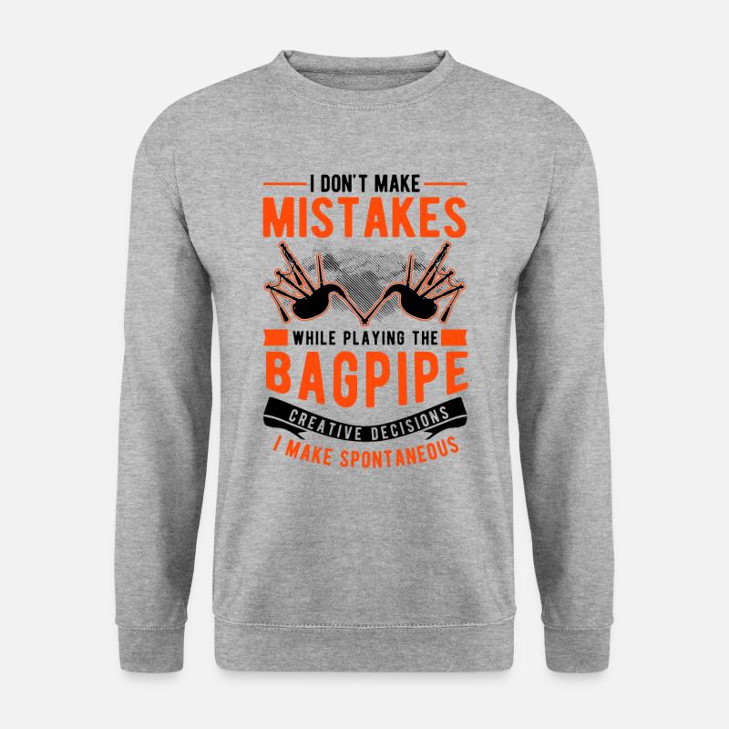 Dudelsack Kreative Entscheidungen - Unisex Pullover - Weißgrau meliert