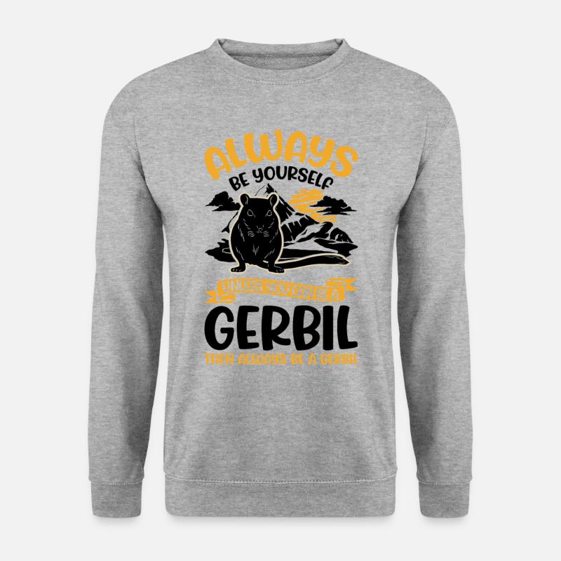 Gerbil Gift Racing Rat Gerbil - Unisex Sweatshirt - salt & pepper