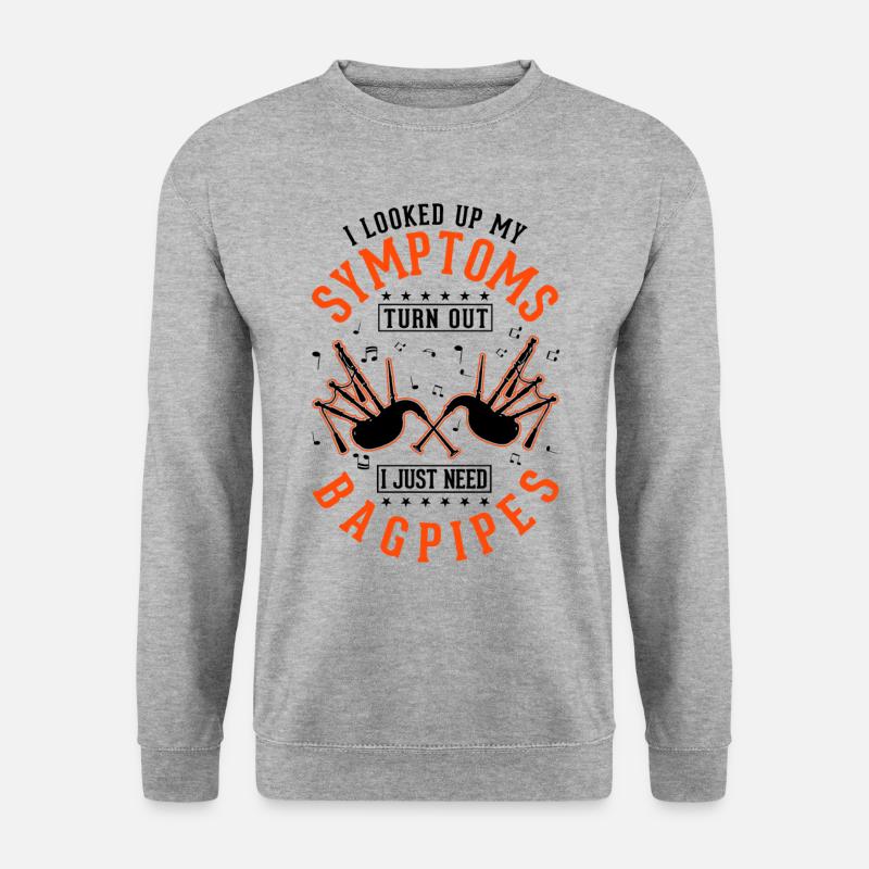 Dudelsack Dudelsackspieler - Unisex Pullover - Weißgrau meliert