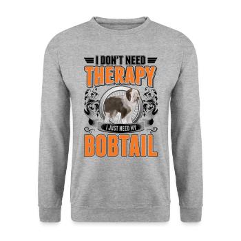 Bobtail Therapy Old English Shepherd Dog - Unisex Sweatshirt - salt & pepper - Front - Alina (178cm) & Michal (187cm)