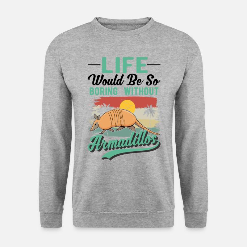 Armadillo Geschenk Gürteltier - Unisex Pullover - Weißgrau meliert