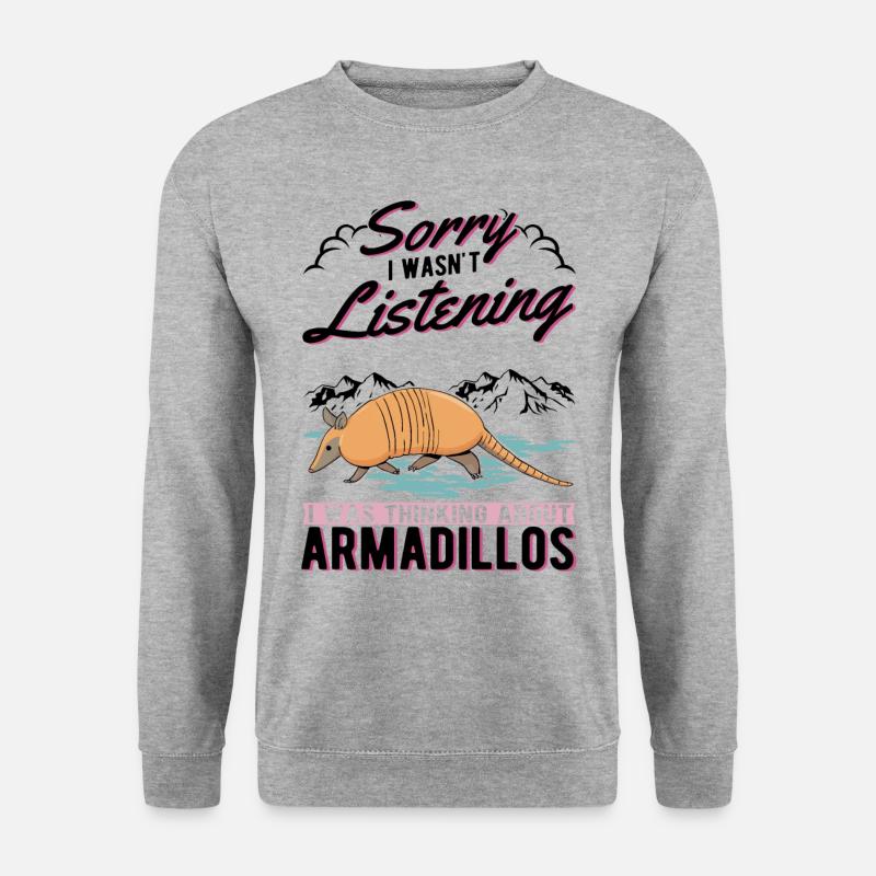 Armadillo Geschenk Gürteltier - Unisex Pullover - Weißgrau meliert
