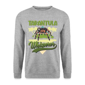 Tarantel Flüsterer Tarantula Whisperer - Unisex Pullover - Weißgrau meliert - Vorne - Alina (178cm) & Michal (187cm)