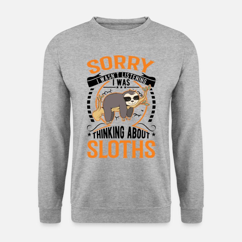 Faultier Liebhaber - Unisex Pullover - Weißgrau meliert