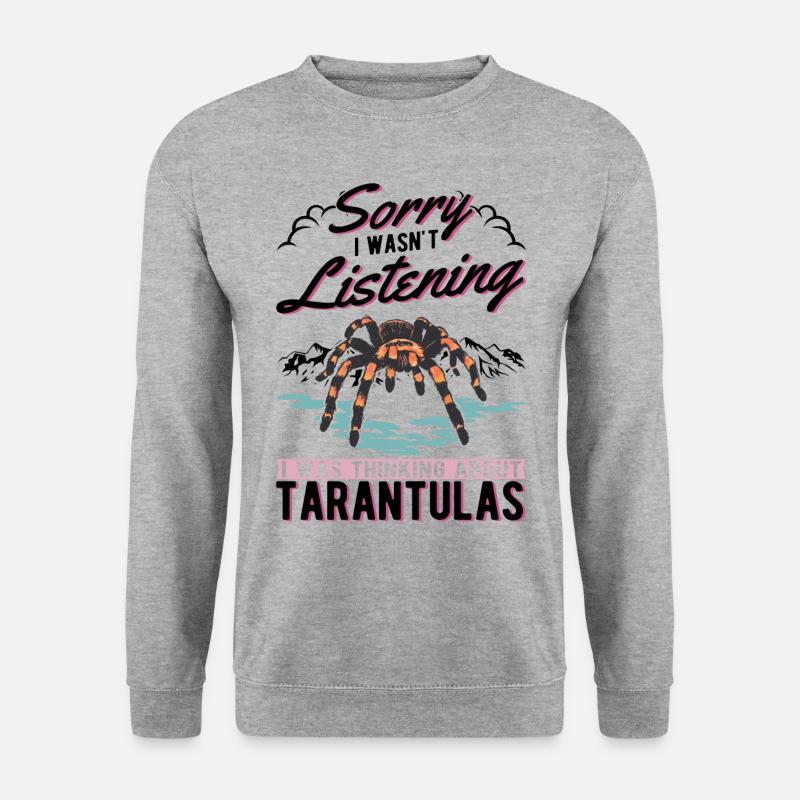 Tarantel Geschenk Spinne Tarantula - Unisex Pullover - Weißgrau meliert