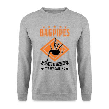 Cornemuses Hobby Cornemuses - Sweat-shirt Unisexe - gris chiné - Devant - Alina (178cm) & Michal (187cm)
