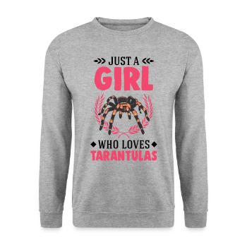 Tarantel Mädchen Tarantula Fille - Sweat-shirt Unisexe - gris chiné - Devant - Alina (178cm) & Michal (187cm)