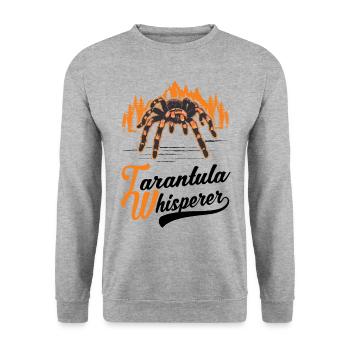 Tarantel Flüsterer Tarantula Whisperer - Unisex Pullover - Weißgrau meliert - Vorne - Alina (178cm) & Michal (187cm)