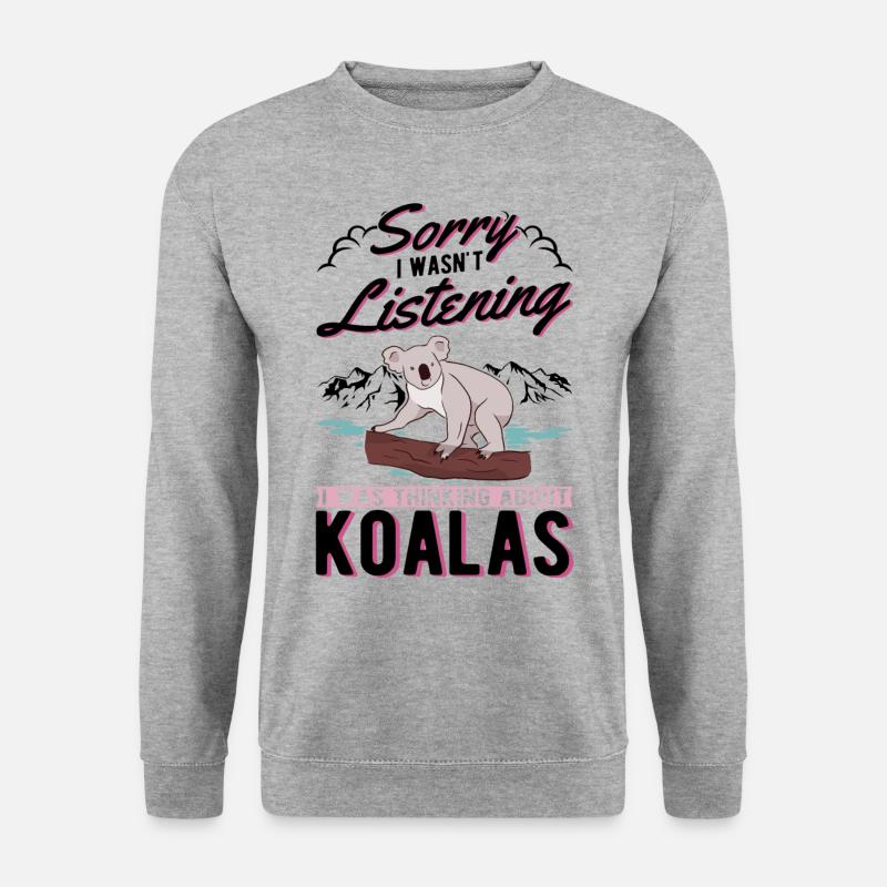 Koala Geschenk Koalabär - Unisex Pullover - Weißgrau meliert