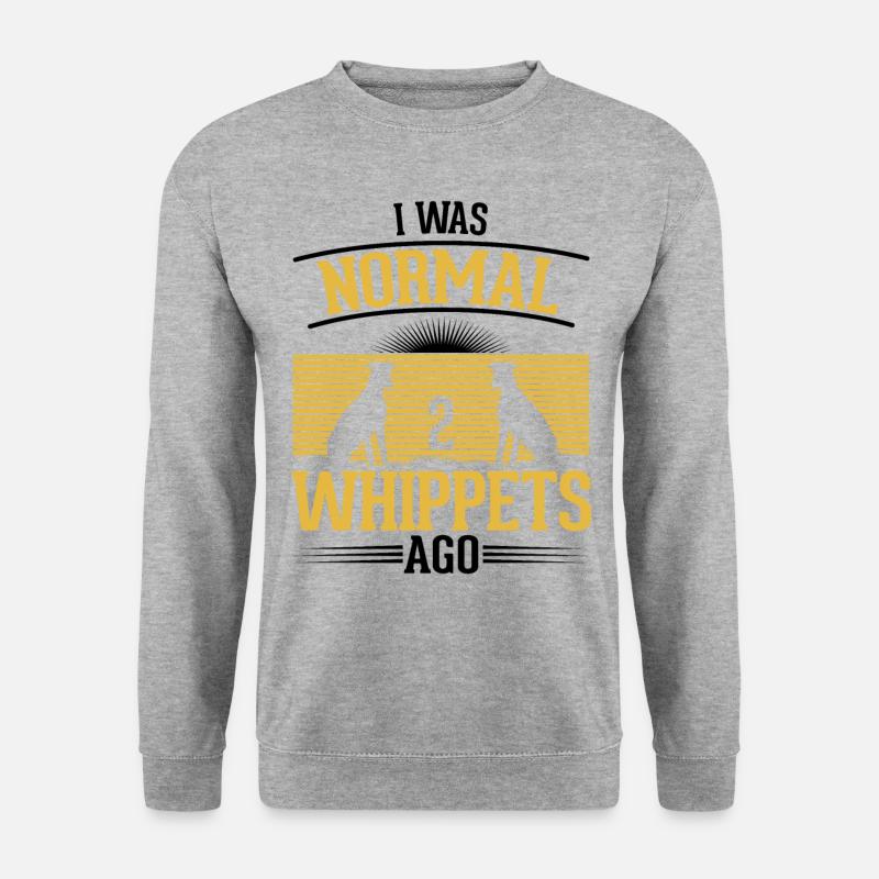 Whippet Hund Windhund Sighthound - Unisex Pullover - Weißgrau meliert